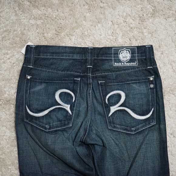 NEW! Rock & Republic Straight Leg Jeans Men Size 32 - Picture 9 of 10